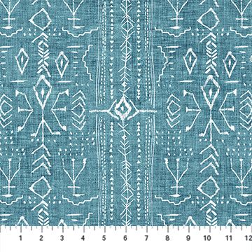Forest Fable: Stripe-Teal (1/4 Yard)