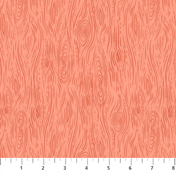 FESTIVE FAUNA: Terracotta Woodgrain (1/4 Yard)