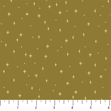 NOEL: Olive Stars (1/4 Yard)