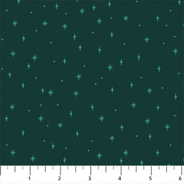 NOEL: Dark Green Stars (1/4 Yard)