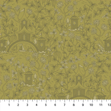 Kindred Sketches: Teahouse - Heritage (1/4 Yard)