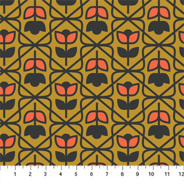 PICKLE JUICE: Tulip-Mustard (1/4 Yard)