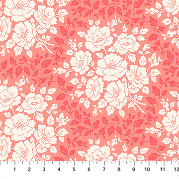 LOCAL HONEY: Morning Bloom-Coral (1/4 Yard)