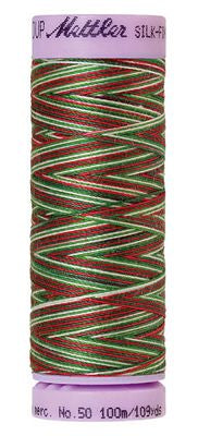 SILK-FINISH: 50wt Cotton Variegated 100m-Seasons Greetings 9825