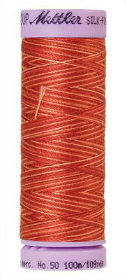 SILK-FINISH: 50wt Cotton Variegated 100m-Terra Tones 9832