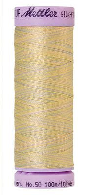 SILK-FINISH: 50wt Cotton Variegated 100m-Palest Pastels 9844