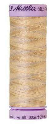 SILK-FINISH: 50wt Cotton Variegated 100m-Pearl Tones 9854