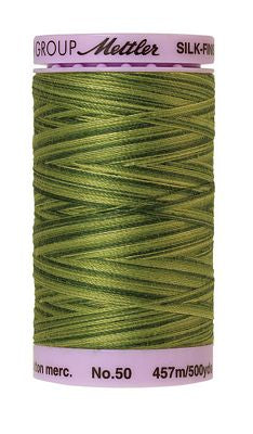 SILK-FINISH: 50wt Cotton Variegated 500m-Ferns 9818