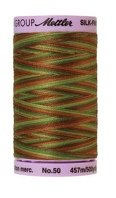 SILK-FINISH: 50wt Cotton Variegated 500m-Forest Land 9822