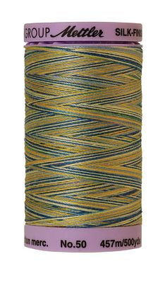 SILK-FINISH: 50wt Cotton Variegated 500m-China Blue 9829