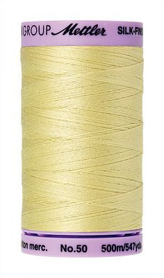 Mettler Silk Finish Cotton 50wt 500m - LEMON FROST