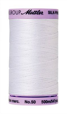Mettler Silk Finish Cotton 50wt 500m - WHITE