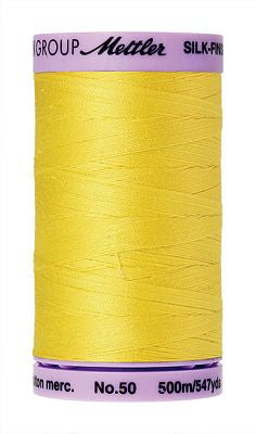 Mettler Silk Finish Cotton 50wt 500m - LEMON ZEST