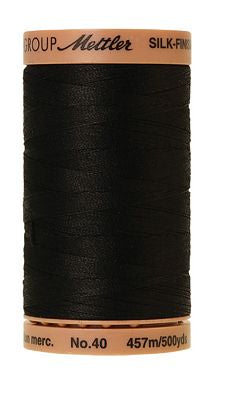 SILK-FINISH: 40wt Cotton 500m-Black 4000