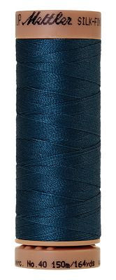 SILK-FINISH: 40wt Cotton 164yds-Tartan Blue 0485