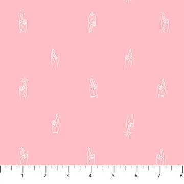 Lucky Charms Basics- Fingers Crossed Pink (1/4 Yard)