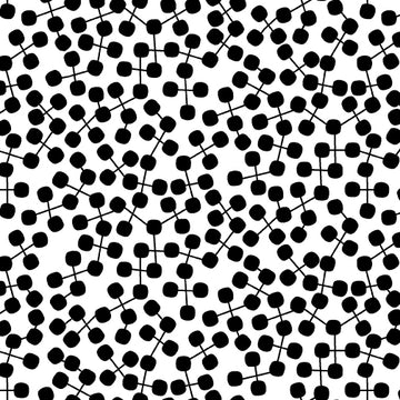 Branch Dots- Black and White (1/4 Yard)