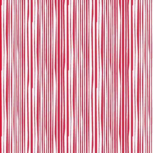 Christa Quilts: Electric Stripe- Red and White (1/4 Yard)