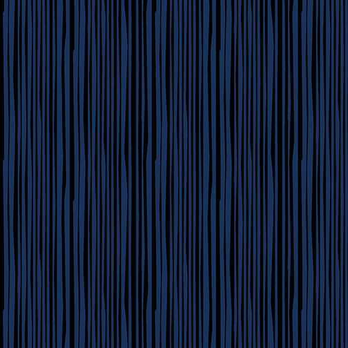 Christa Quilts: Electric Stripe- Navy and Black (1/4 Yard)