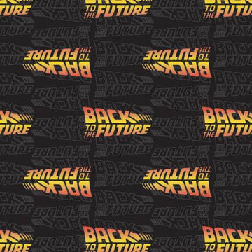 Back to the Future: Movie Title Logo in Black (1/4 Yard)