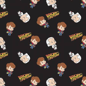 Back to the Future: Marty and Doc in Black (1/4 Yard)