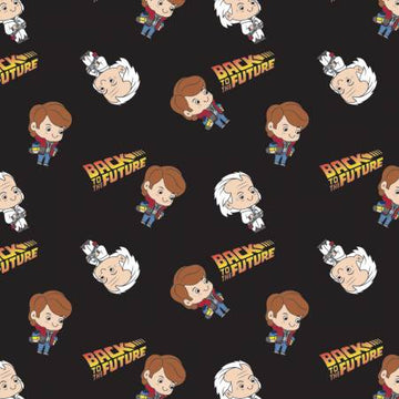 Back to the Future: Marty and Doc in Black (1/4 Yard)