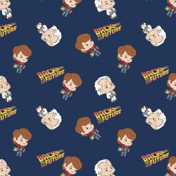 Back to the Future: Marty and Doc in Navy (1/4 Yard)