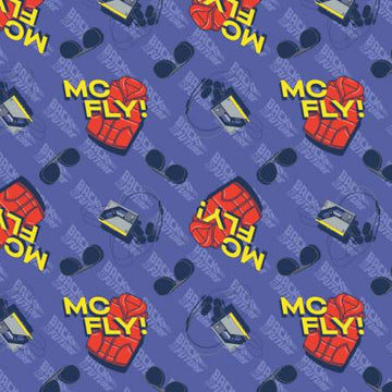 Back to the Future: MC Fly in Purple (1/4 Yard)