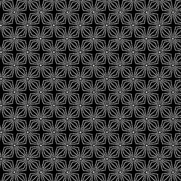 Geo Bloom: Black/White (1/4 Yard)