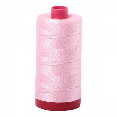 Aurifil: 12wt Cotton-Baby Pink 2423