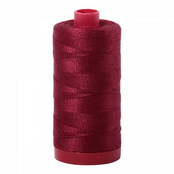 Aurifil: 12wt Cotton-Dark Carmine Red 2460