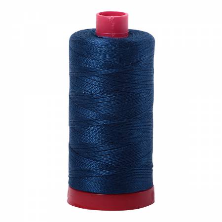 Aurifil: 12wt Cotton-Medium Delft Blue 2783