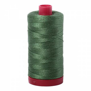 Aurifil: 12wt Cotton-Very Dark Grass Green 2890