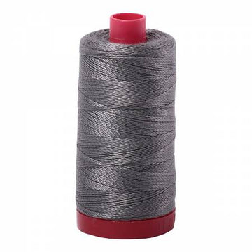 Aurifil: 12wt Cotton-Grey Smoke 5005