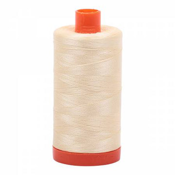 Aurifil: 50wt Cotton-Light Lemon 2110