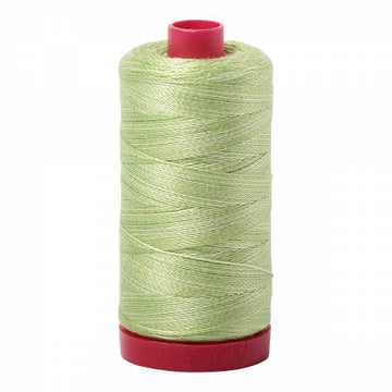 Aurifil: 12wt Cotton-Variegated Light Spring Green 3320