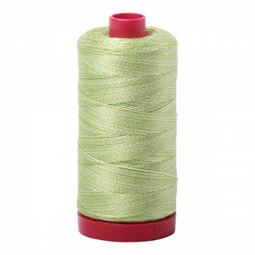 Aurifil Cotton 12wt Light Spring Green (Variegated)-3320