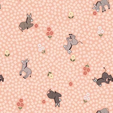 Dinky Donkeys: Peach (1/4 Yard)
