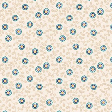 Little Matryoshka: Cream Floral (1/4 Yard)