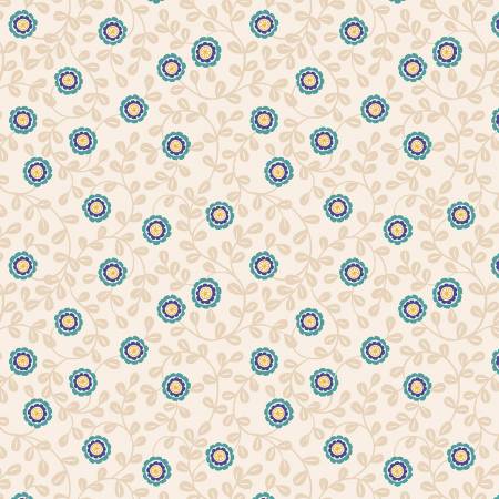 Little Matryoshka: Cream Floral (1/4 Yard)