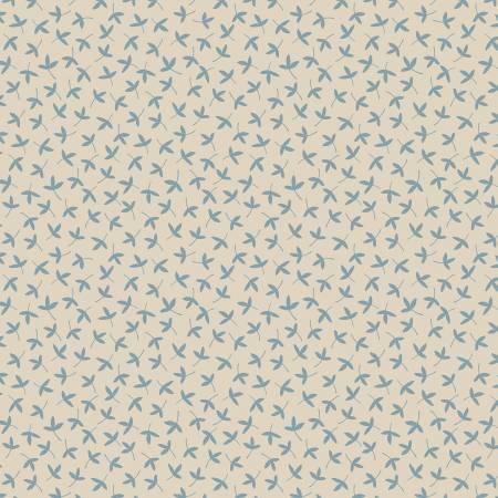 MOJOLICA: Ditzy petal on dark cream (1/4 Yard)