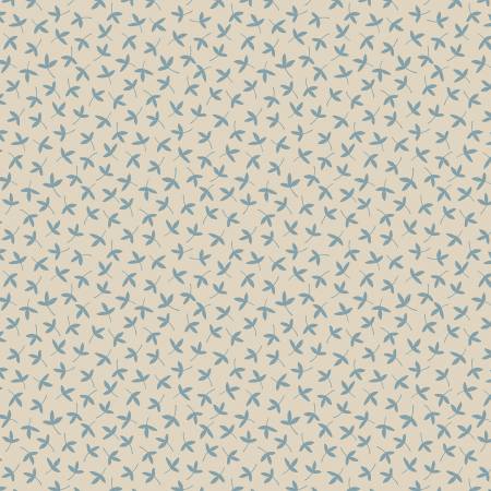 MOJOLICA: Ditzy petal on dark cream (1/4 Yard)