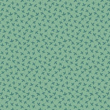 MOJOLICA: Ditzy petal on minty green (1/4 Yard)