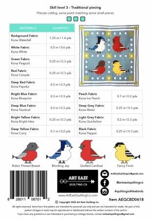 ART EAST: Quilting is 4 the Birds! Quilt Pattern
