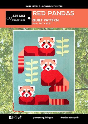 ART EAST: Red Pandas Quilt Pattern