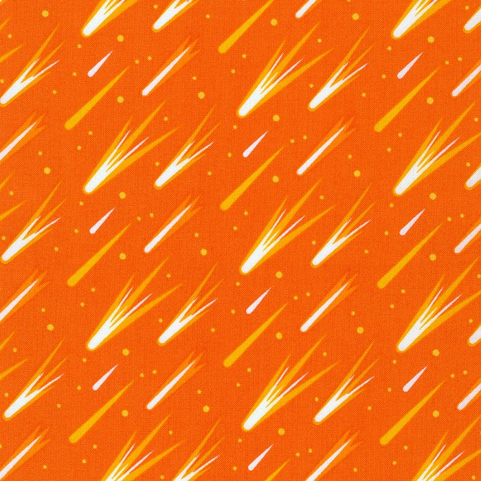 Elizabeth Hartman Planetarium- Orange (1/4 Yard)