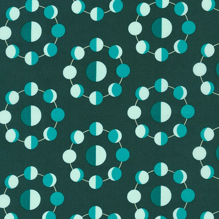 Elizabeth Hartman Planetarium- Emerald (1/4 Yard)