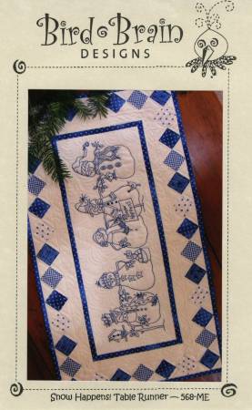 Snow Happens! Table Runner Machine Embroidery