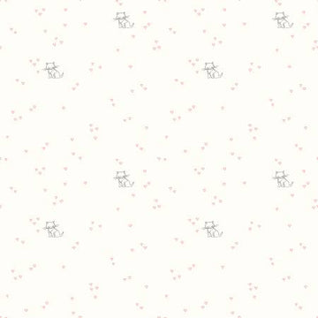 Hush Hush by Riley Blake Designs: I Heart Kitties (1/4 Yard)
