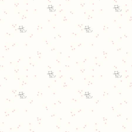Hush Hush by Riley Blake Designs: I Heart Kitties (1/4 Yard)
